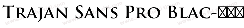 Trajan Sans Pro Blac字体转换